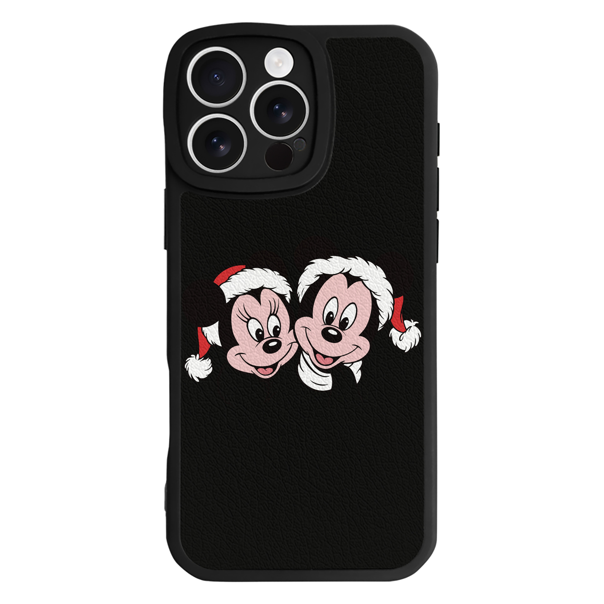 （画像用） ミッキーマウス Mickey Mouse 【iPhone 16シリーズ対応】シリコンスマホケース（レザー調） 材質：シリコン